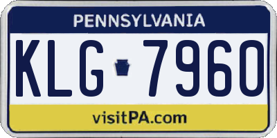 PA license plate KLG7960