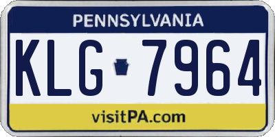 PA license plate KLG7964