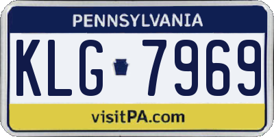 PA license plate KLG7969