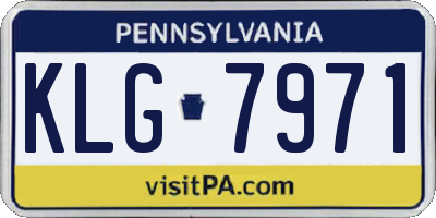 PA license plate KLG7971