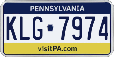PA license plate KLG7974