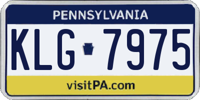 PA license plate KLG7975