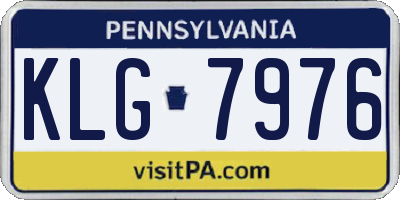 PA license plate KLG7976