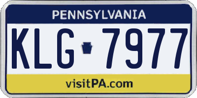 PA license plate KLG7977