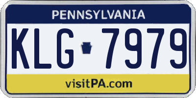 PA license plate KLG7979