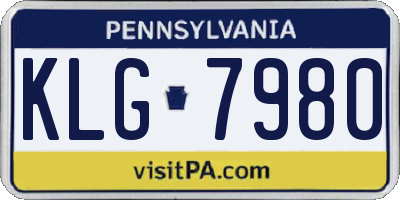 PA license plate KLG7980