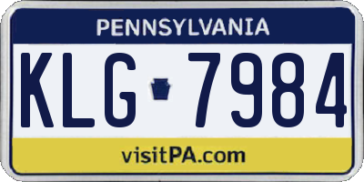 PA license plate KLG7984