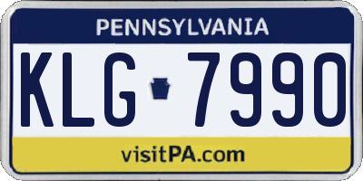 PA license plate KLG7990