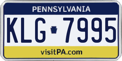 PA license plate KLG7995