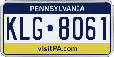 PA license plate KLG8061