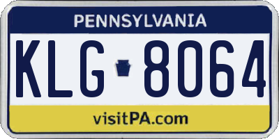 PA license plate KLG8064