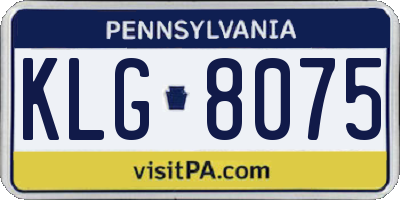 PA license plate KLG8075