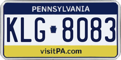 PA license plate KLG8083
