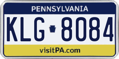 PA license plate KLG8084