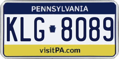 PA license plate KLG8089
