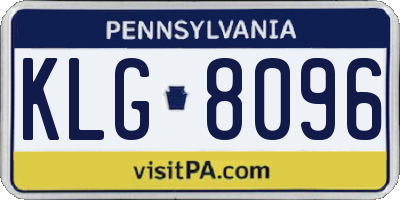 PA license plate KLG8096