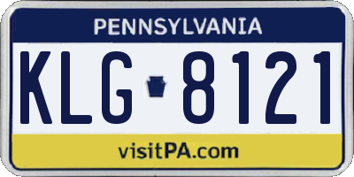 PA license plate KLG8121