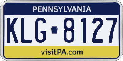 PA license plate KLG8127