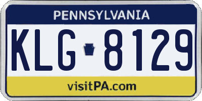 PA license plate KLG8129