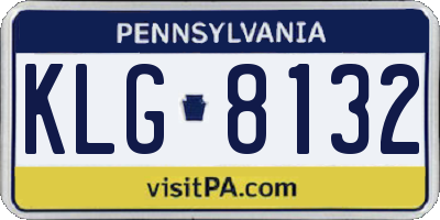 PA license plate KLG8132