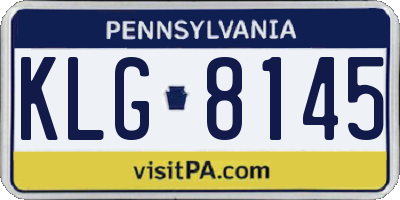 PA license plate KLG8145