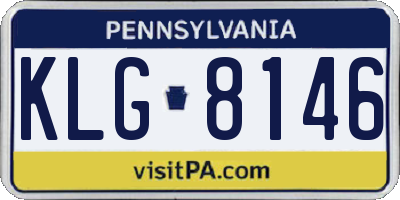 PA license plate KLG8146