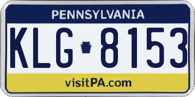 PA license plate KLG8153