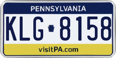 PA license plate KLG8158