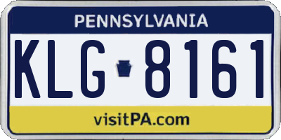 PA license plate KLG8161
