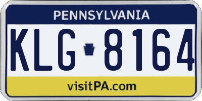 PA license plate KLG8164