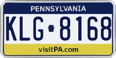 PA license plate KLG8168
