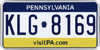 PA license plate KLG8169