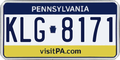 PA license plate KLG8171