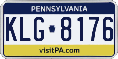PA license plate KLG8176