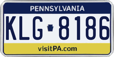 PA license plate KLG8186