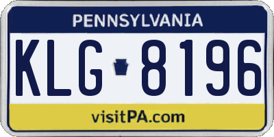 PA license plate KLG8196