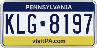 PA license plate KLG8197