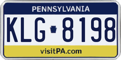 PA license plate KLG8198