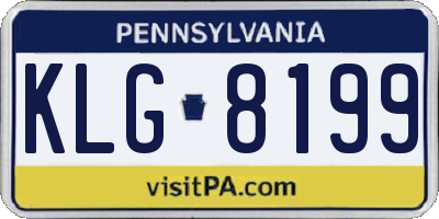 PA license plate KLG8199
