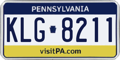 PA license plate KLG8211