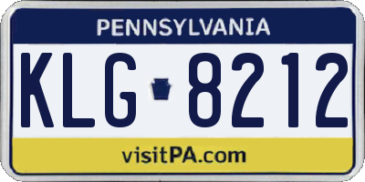 PA license plate KLG8212