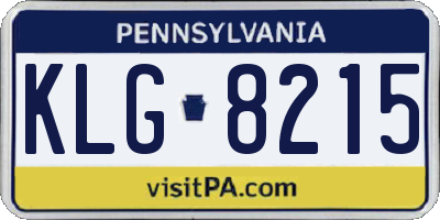 PA license plate KLG8215