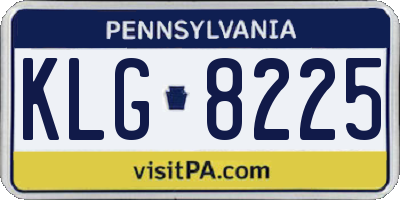 PA license plate KLG8225