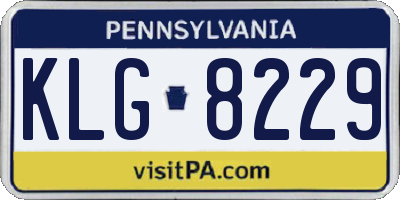 PA license plate KLG8229