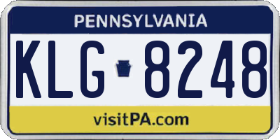 PA license plate KLG8248