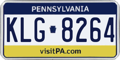 PA license plate KLG8264