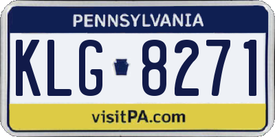 PA license plate KLG8271