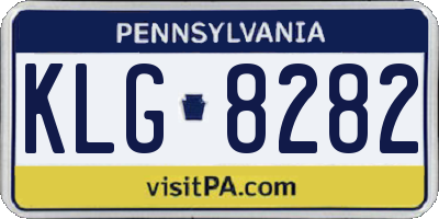 PA license plate KLG8282