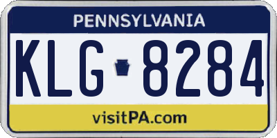 PA license plate KLG8284