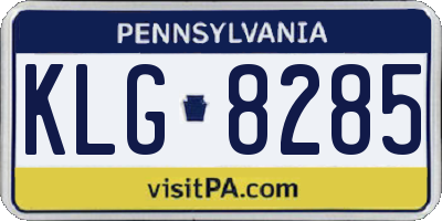 PA license plate KLG8285